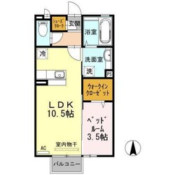 D-room赤田の物件間取画像